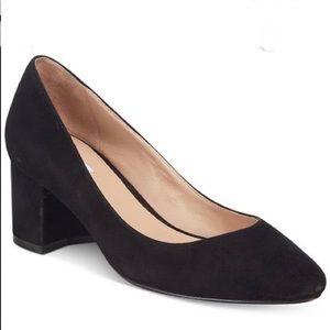 Cole  Haan black suede block heels size 9B